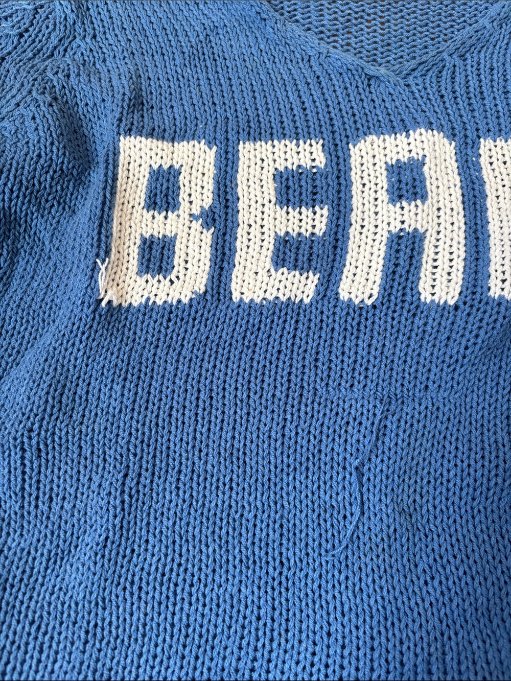 Wooden Ships Beach Knit V-Neck Sweater - Blue - Picture 3 of 3